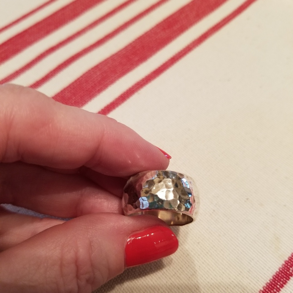 Silpada wide hammered band